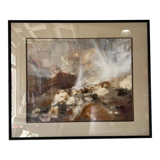 70's Dennis Frings Mixed Media Expressionist Abstract Painting For Sale