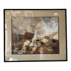 70's Dennis Frings Mixed Media Expressionist Abstract Painting