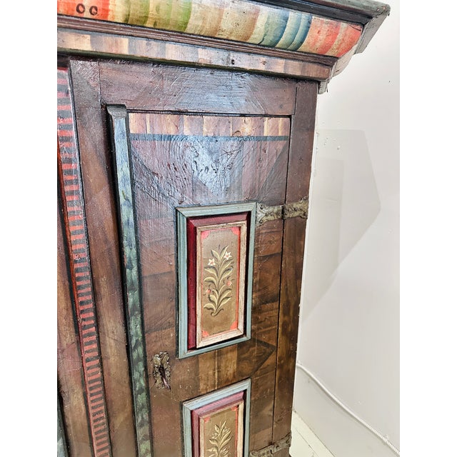 Wood Antique C1800 Hand Painted For Sale - Image 7 of 14