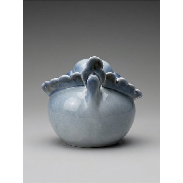 Vintage French Blue Porcelain Bird from Virebent, 1970s For Sale - Image 4 of 8