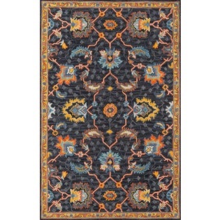 Ibiza Charcoal Hand Tufted Area Rug 6' X 9' For Sale