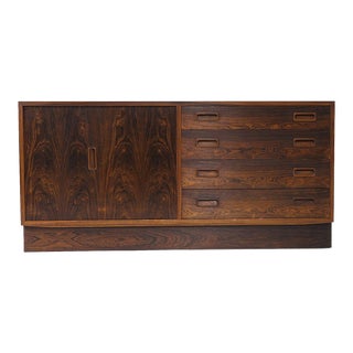 Mid 20th Century Danish Rosewood Bifold Low Chests of Drawers For Sale