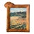 2025 Original Mountain Meadow Oil Post-Impressionist Painting in Solid Wood Live Edge Frame For Sale