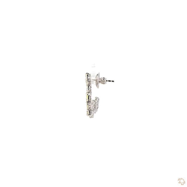 0.24 Carat Round Brilliant Cut Diamond Gold Earrings, Pair For Sale - Image 4 of 9