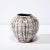Mid-Century Modernist White and Earth Toned Ceramic Vase With Bowed Line Work For Sale - Image 4 of 13
