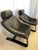 1970s Kroken Style Leather Armchairs, a Pair For Sale - Image 5 of 12