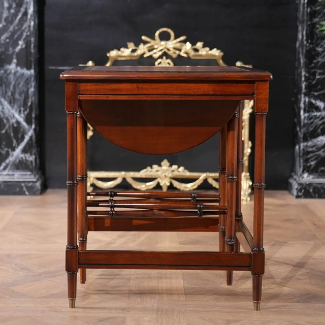 Niagara Furniture Leather Top Nesting Tables - Set of 3 For Sale - Image 12 of 12