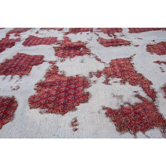 Vintage Distressed Wool Tabriz Rug For Sale In New York - Image 6 of 8