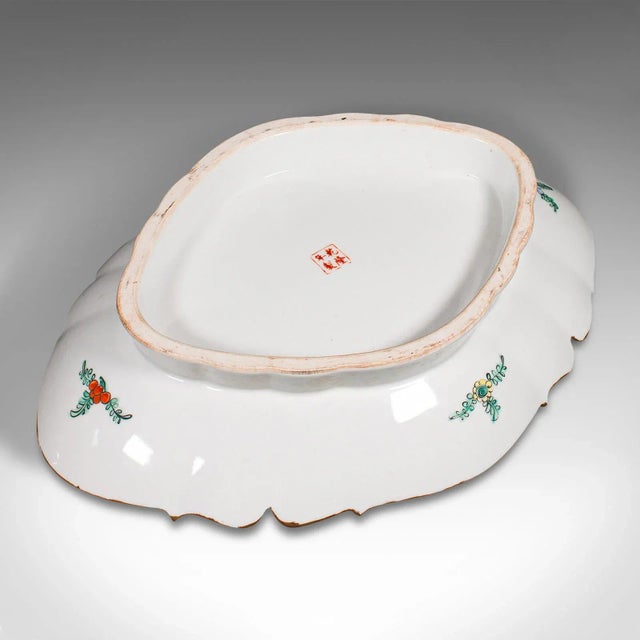 1900's Antique Chinese Cantaloupe Serving Dish For Sale - Image 9 of 10