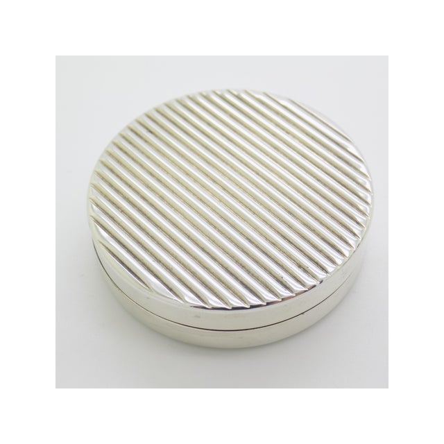 Vintage Italian Handmade Sterling Silver 925 Pill Snuff Trinket Box, Alessandria, Italy, 1970s For Sale - Image 4 of 10