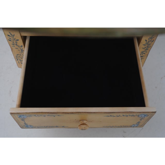 Country Paint Decorated Round Dining Room Table For Sale - Image 4 of 12