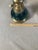 Metal Mid 20th Century Green Marble & Brass Lamps - a Pair For Sale - Image 7 of 8