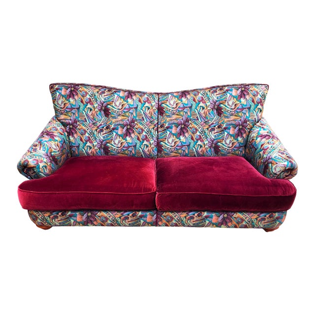 Thayer Coggin French Art Nouveau Tropical Sofa For Sale