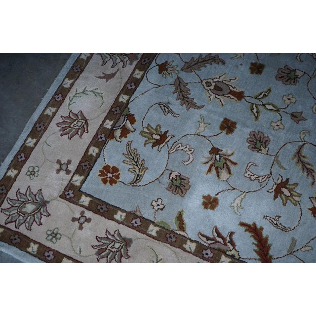 Vintage French Hand Woven Blue Rug, 1940s For Sale - Image 9 of 16