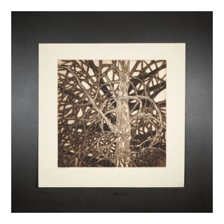 Ruth Leaf, Tree Forms Fugue, Embosed Screenprint, Limited Edition Etching 24/35 Signed For Sale
