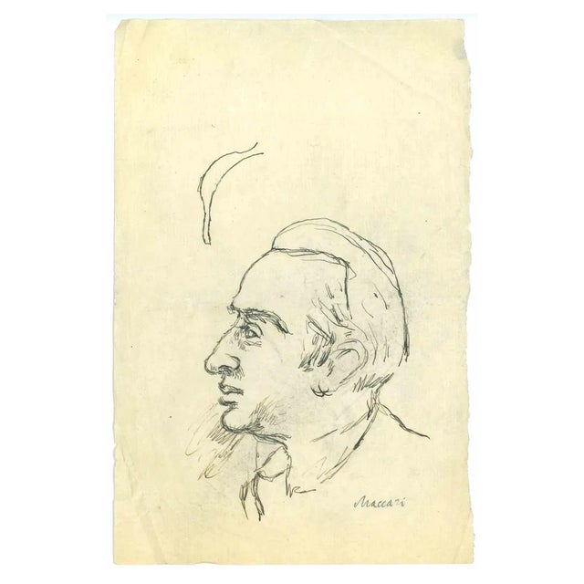 Mino Maccari, The Profile, Original Drawing, 1950s For Sale