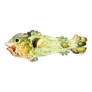 Vintage Italian Glazed Ceramic Fish Tureen