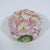 Vintage Italian hand-painted porcelain box in the shape of a hydrangea, decorated with muted rose, pink & yellow petals,...