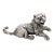 Vintage Italian Handmade Genuine Silver Cub Lion Detailed Figurine Miniature For Sale