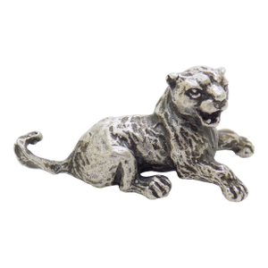 Vintage Italian Handmade Genuine Silver Cub Lion Detailed Figurine Miniature