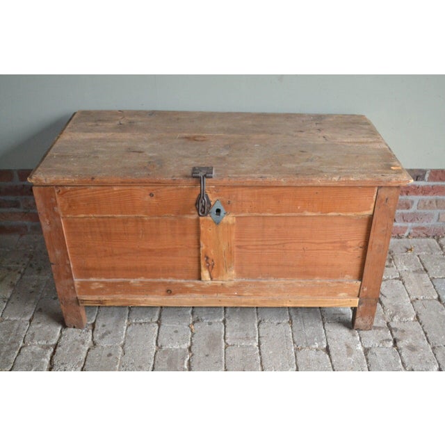 Antique Pine Blanket Chest For Sale - Image 6 of 7