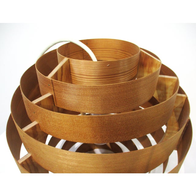 Hans-Agne Jakobsson Hans -Agne Jakobsson Ellysett Teak Pendent Lamp Denmark For Sale - Image 4 of 12