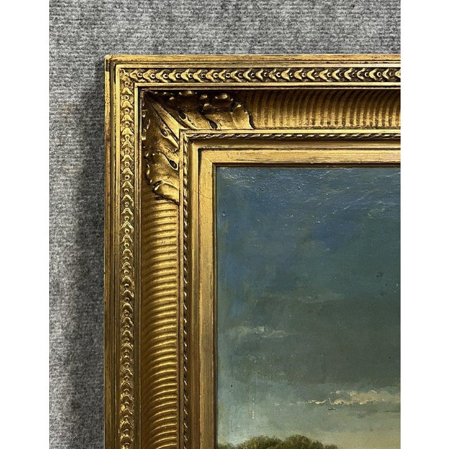 French School Artist, Riverbank, Late 1800s, Oil on Canvas For Sale - Image 4 of 7