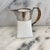 English 1960s Wedgwood British Porcelain & Silver Plate Cream Pitcher With Wicker Handle For Sale - Image 3 of 9