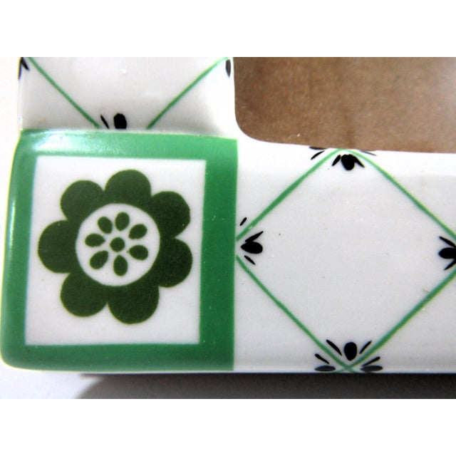 Mangani Italy Green and White Porcelain Frame For Sale In Miami - Image 6 of 11