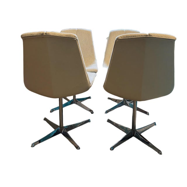 Knoll 1960s Richard Schultz for Knoll Dining Chairs Mid Century Modern Space Age Set of 4 For Sale - Image 4 of 12