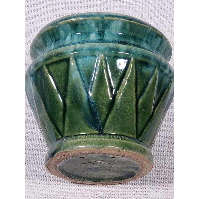 Art Deco Antique Original Brush McCoy Pottery Jardmiere Art Deco Planter (Circa 1920's) For Sale - Image 3 of 7