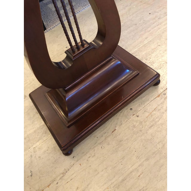 Wood Antique Neoclassical Oval Mahogany Side End Tables - a Pair For Sale - Image 7 of 10