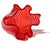 Glass Vintage Murano Bright Red Aventurine Ribbons Italian Art Glass Sculptural Fazzoletto Mini Flower Vase For Sale - Image 7 of 8