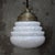 French Art Deco White Clichy Glass Pendant Lamp For Sale - Image 3 of 7