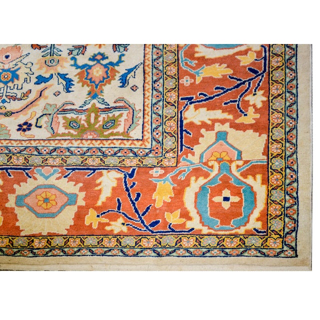 Mid-20th Century Sultanabad Rug For Sale - Image 9 of 9