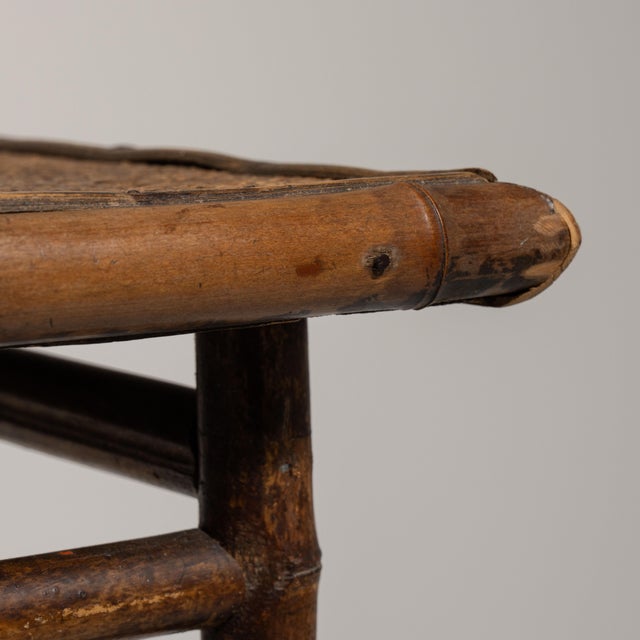 French 19th Century France Napoleon III Brown Bamboo Side Table For Sale - Image 3 of 13