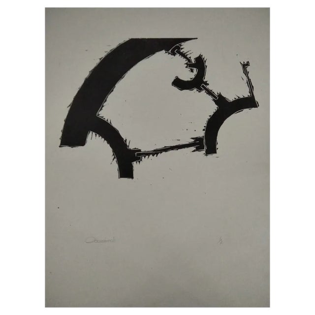 Domenech, Composition, 2000, Ink on Cardboard For Sale