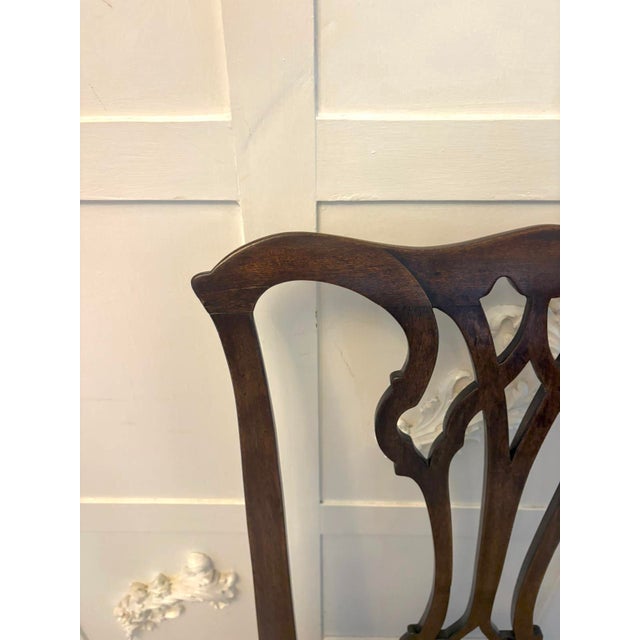 Antique English Victorian Mahogany Carver Dining Chairs, 1880s, Set of 8 For Sale - Image 14 of 18