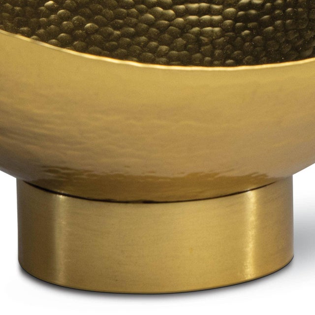 Metal Regina Andrew Milo Steel Bowl, Brass, Large For Sale - Image 7 of 9