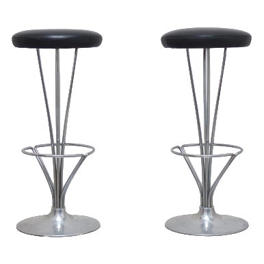 Danish Modern Bar Stools by Piet Hein for Fritz Hansen, 1960s, Set of 2 For Sale
