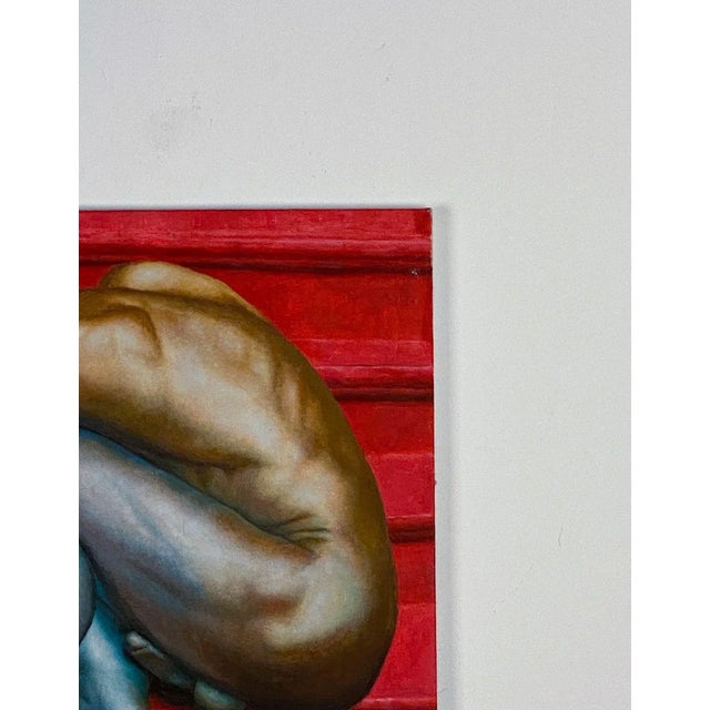 Curious Modernist Nude in Bright Palette For Sale - Image 4 of 6