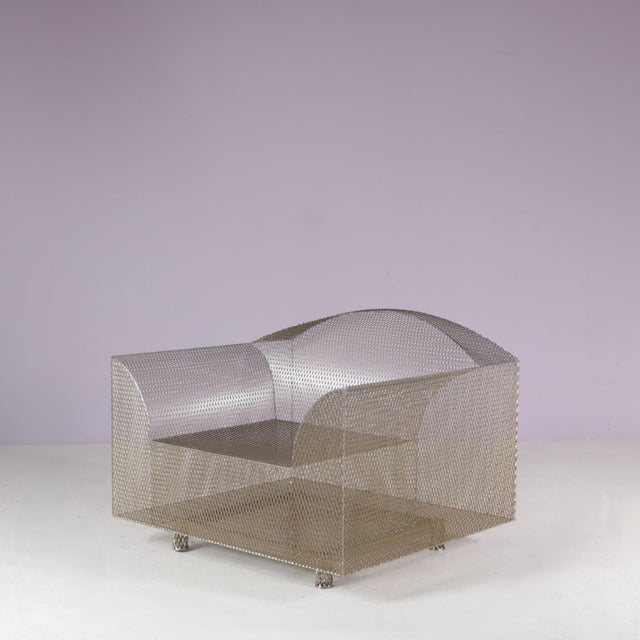 Silver How High the Moon Chair by Shiro Kuramata for Vitra, Germany, 1980s For Sale - Image 8 of 18