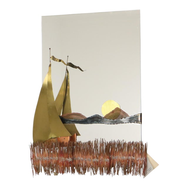 Copper and Brass Boat Mirror by Daniel Dhaeseleer, 1970s For Sale - Image 16 of 18