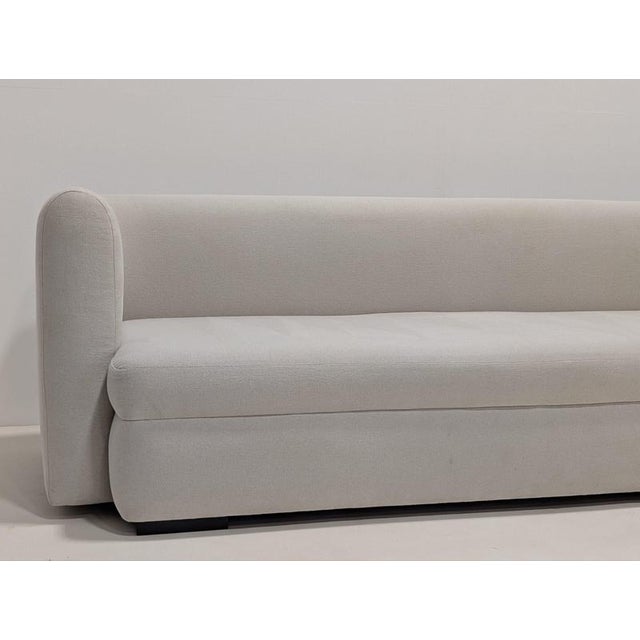 Curved Sofa in Fabric For Sale - Image 5 of 14