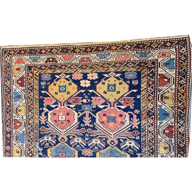 A Sensational Antique Tribal Caucasian Kuba Rug For Sale - Image 4 of 9