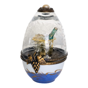 Vintage Limoges France La Gloriette Domed Egg Champagne