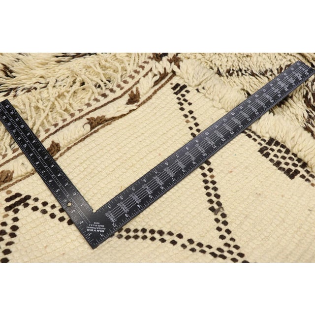 Late 20th Century Vintage Berber Beni Ourain Moroccan Rug - 07'01 X 14'00 For Sale - Image 5 of 9