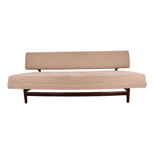 Large Scandinavian Daybed in Teak and New Fabric, 1960s For Sale