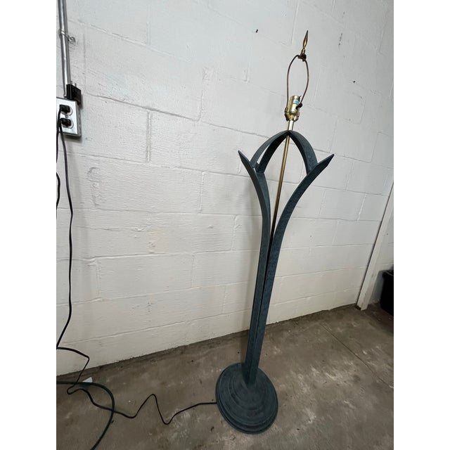 1980s Post-Modern Iron Floor Lamp Palm Design For Sale In New York - Image 6 of 12
