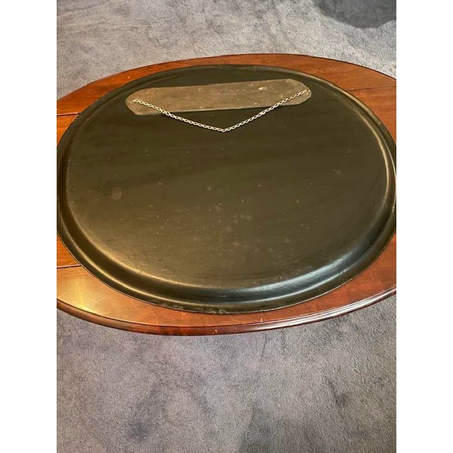 Antique 1870s Very Rare Oversized Victorian Napoleon 111 Second Empire Design Ebonized Lacquer Wood Parlor Tray For Sale In Philadelphia - Image 6 of 11